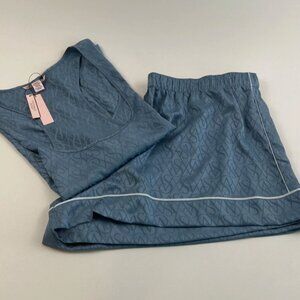 Victoria's Secret Set Pajama Blue Short & Tank - Medium